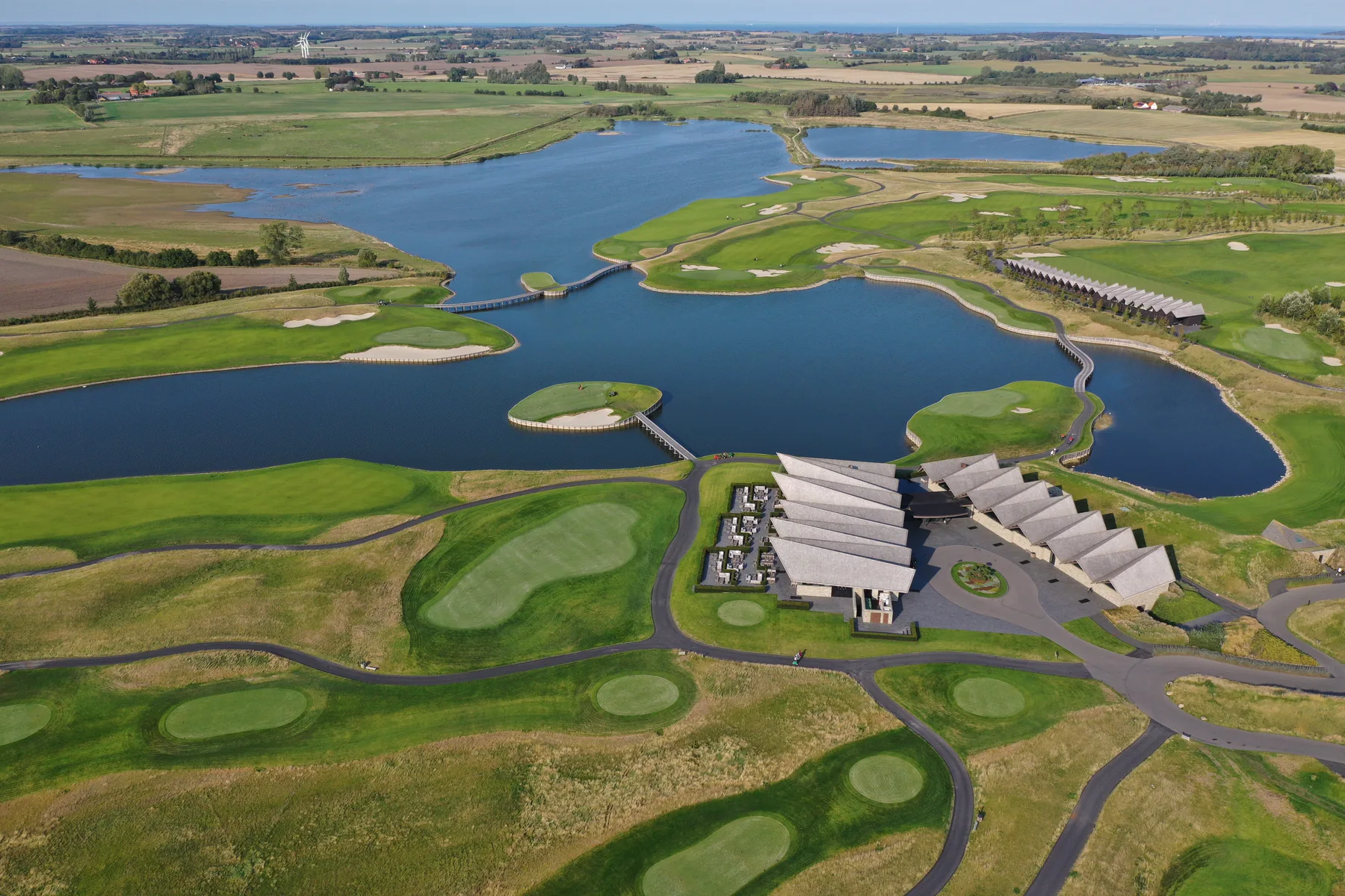 Great Northern golfbane fotograferet fra drone
